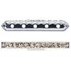 Dreamtime Crystal DC 77730 Rondelle Spacer Bars 5 Hole Greige/Silver